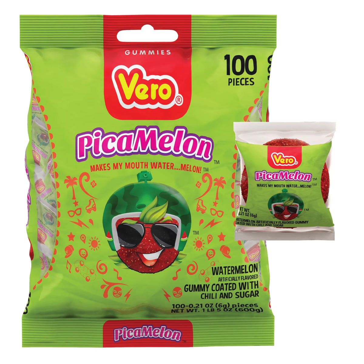 Vero Pica Goma Sandia 100pc