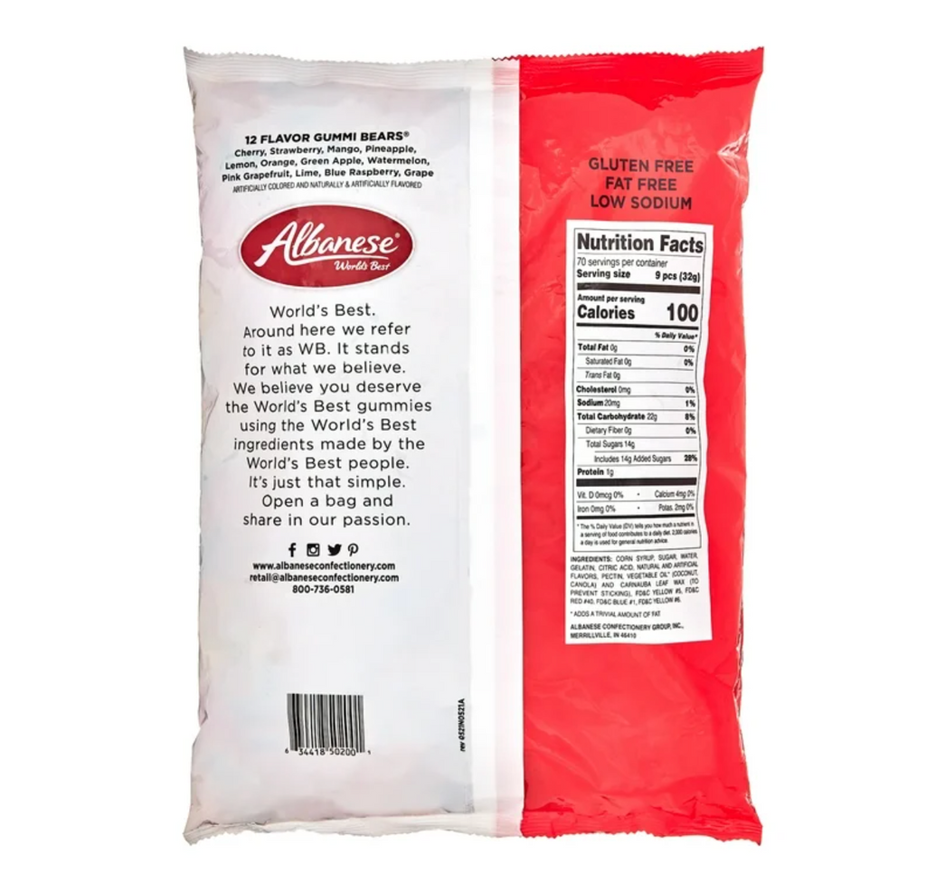 Albanese 12 Flavor Gummi Bears 5lb