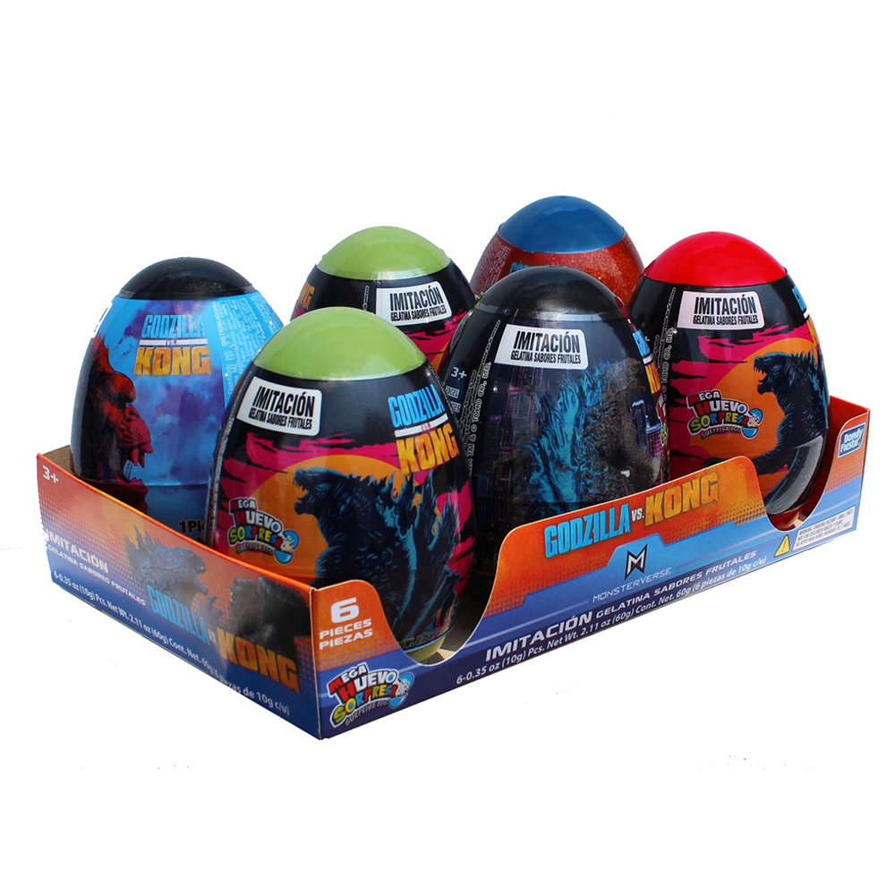 Bondy Godzilla vs Kong Mega Huevo 6pc