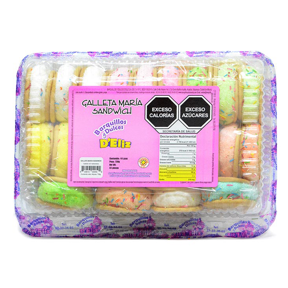 D'Eliz Barquillo Galleta Sandwich 44pc