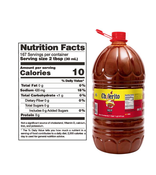 Chilerito Hot Sauce Picante 5 lts
