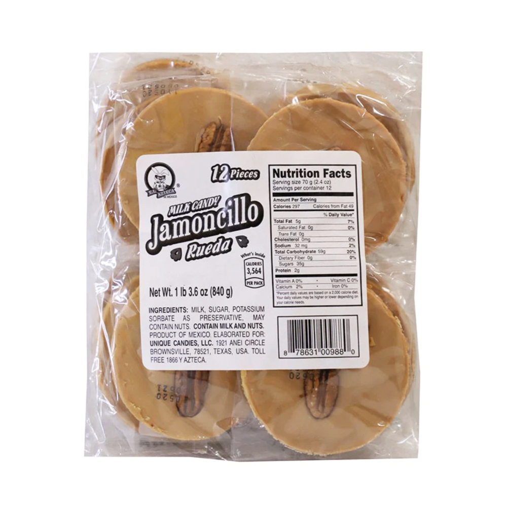 Azteca Jamoncillo Rueda con Nuez 12pc