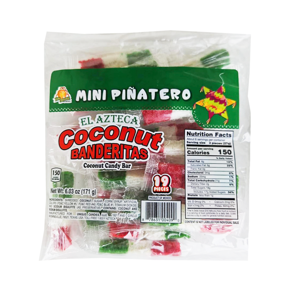 Azteca Mini Piñata Coconut Flag 19pc