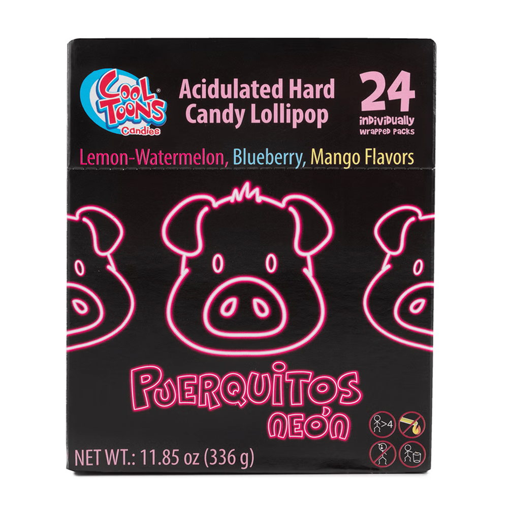 Cool Toons Puerquito Neon 24pc