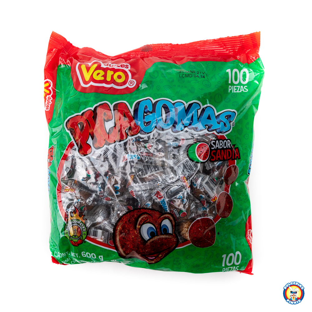 Vero Pica Goma Sandia 100pc Gummy Candy a World of Varied Textures