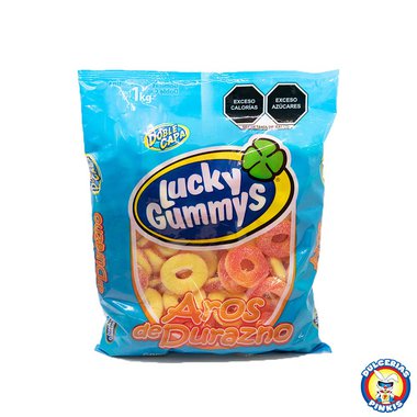 Lucky Gummys Aros de Durazno 1kg (2.2lb)