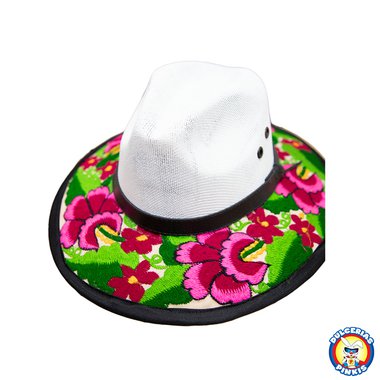 Sombrero Bordado White