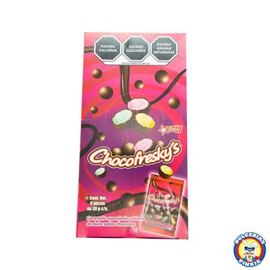 Chocofresky's Caramelo Esponjado Cubierto de Chocolate 9pc